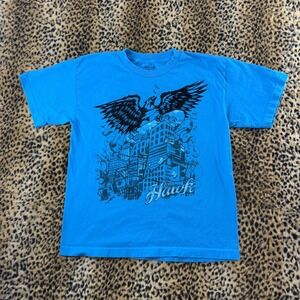 Tony Hawk Boys XL 18/20 Blue Skateboard Eagle Graphic T-Shirt HK042820-03